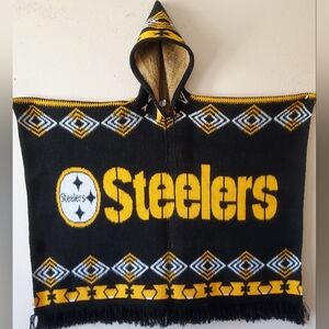 Steelers Hooded Poncho - Black and Yellow